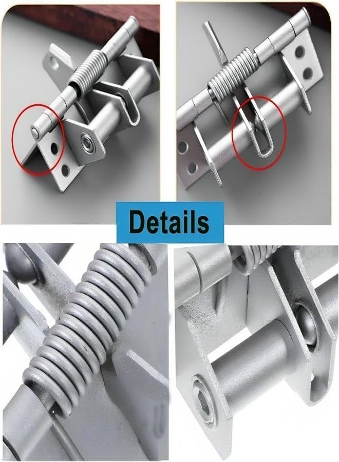 SHREE HANS CREATION 3 in 1 Automatically Door Hinge Lock Automatic Self Closing Door Hinges with Positioning with Screws for Gate, Kitchen Cabinets, Closet, Wooden Fences, Stainless Steel (Pack -1 Multicolor) - Image 5